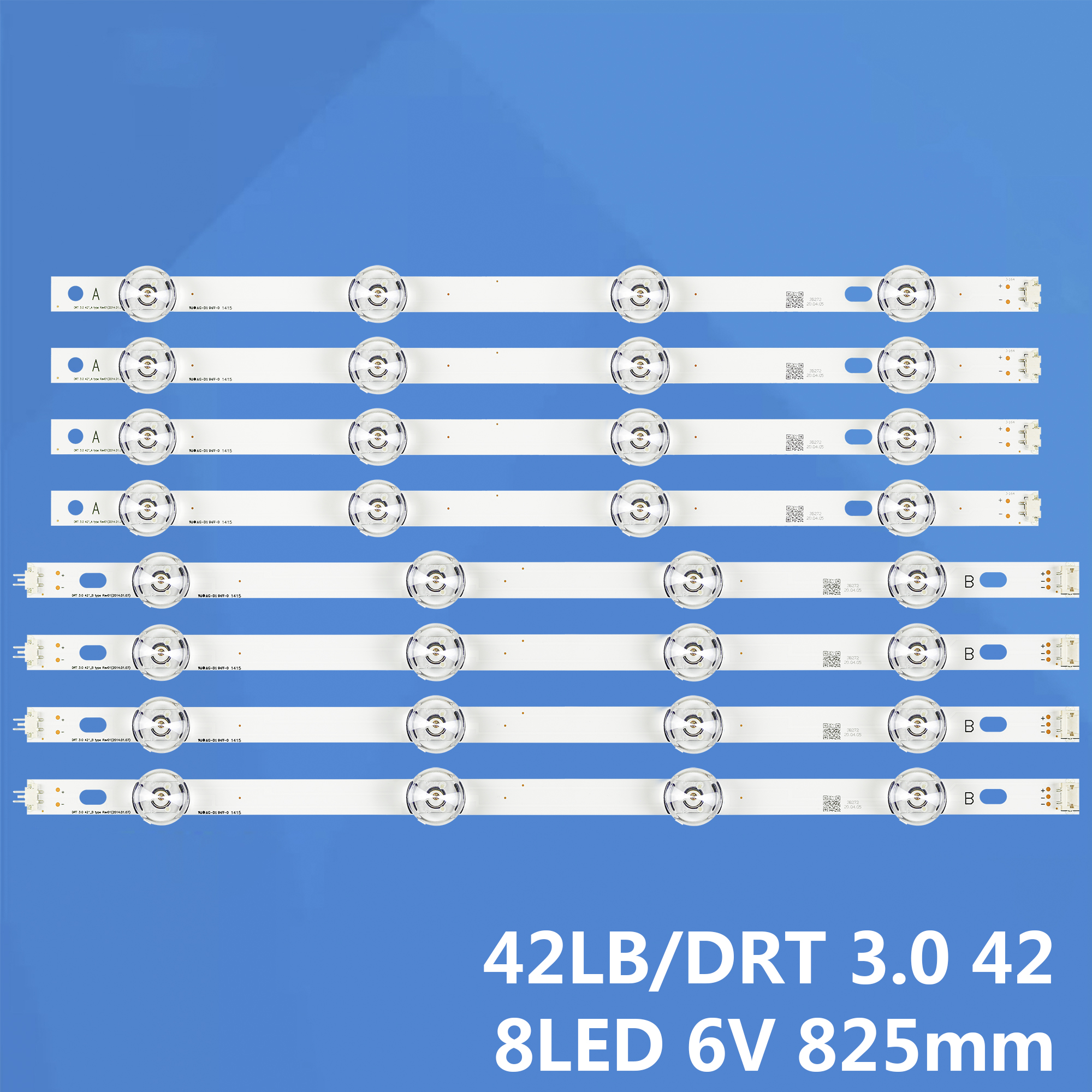 LEDバックライトライトストリップ,8 LED,42ly320c,lc420due,innotek drt 3.0, 42インチテレビ,42ly540h,42lf652v,42lf653v,42lb5510,42lb5820