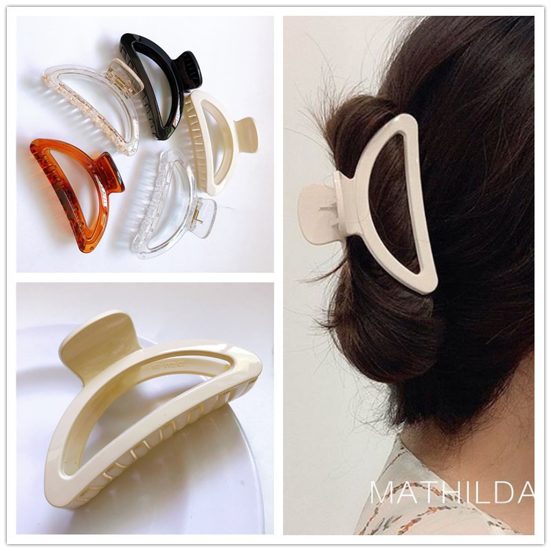 Pinces à cheveux en acrylique solide pour femmes, épingle à cheveux simple coréenne, grand support pour queue de cheval, style de cheveux gratuit, faire des vêtements de sauna
