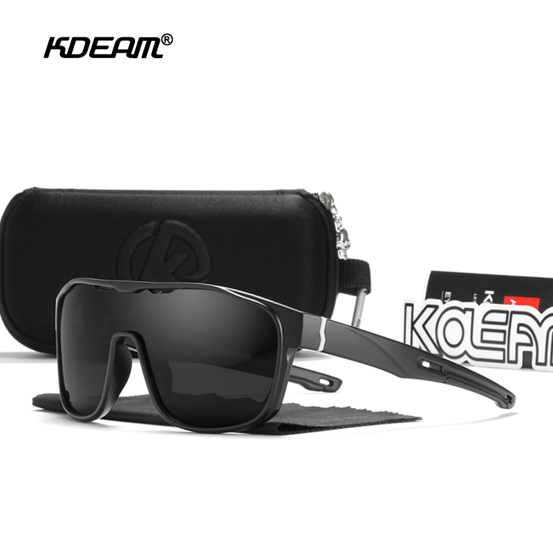 KDEAM reduziert Windage, polarisierte Herren-Sonnenbrille, Sport-Einteiler, mehrschichtige Beschichtungsbrille, Spiegel, Kategorie 3