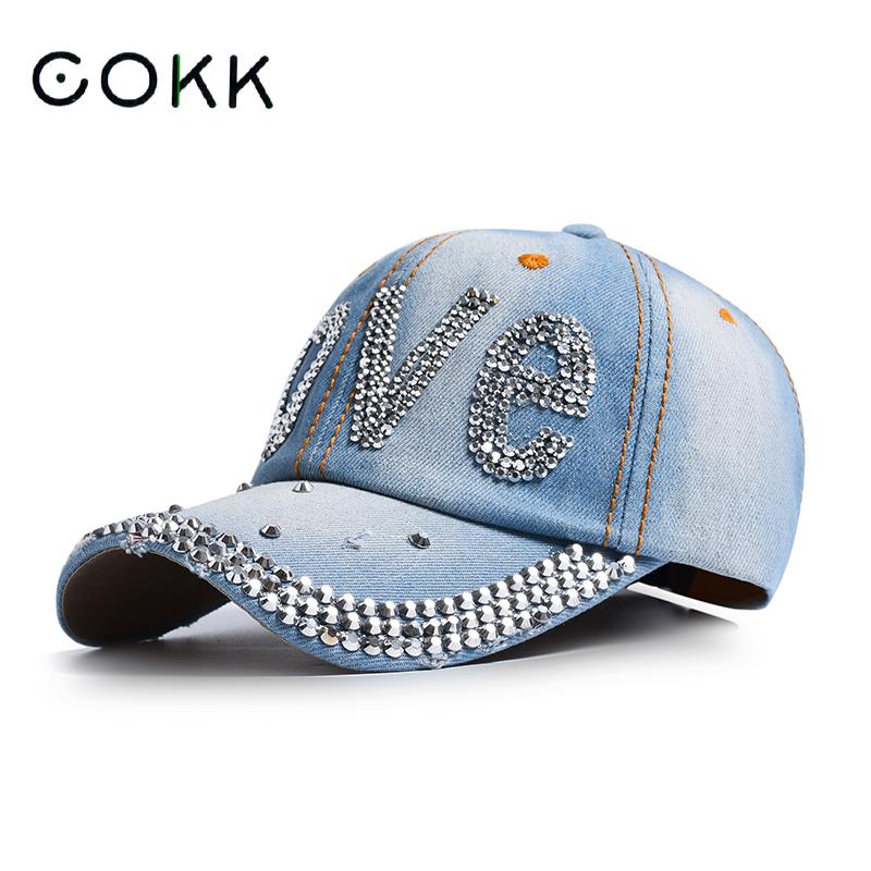 Czapka z daszkiem COKK damska kapelusz kowbojski letnia jesienna Snapback Gorras z błyszczącymi literami tata kapelusz damski regulowany nowy