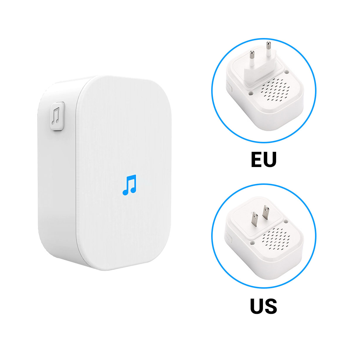 Carrilhão interno sem fio para campainha wi-fi, vídeo porteiro, plugue UE/EUA