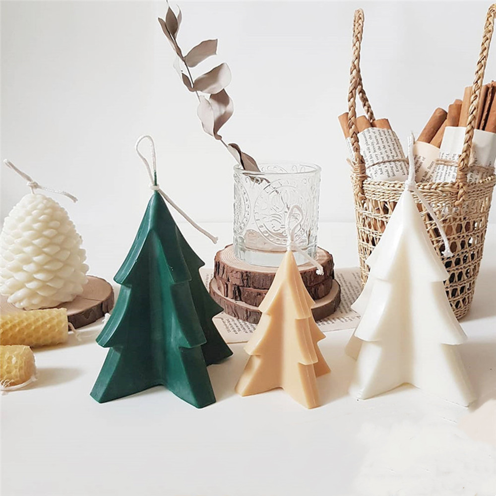 3D Pohon Natal Akrilik Cetakan Lilin DIY Buatan Tangan Cetakan Lilin Aroma Membuat Lilin Persediaan Plastik Cetakan Lilin Membuat Lilin