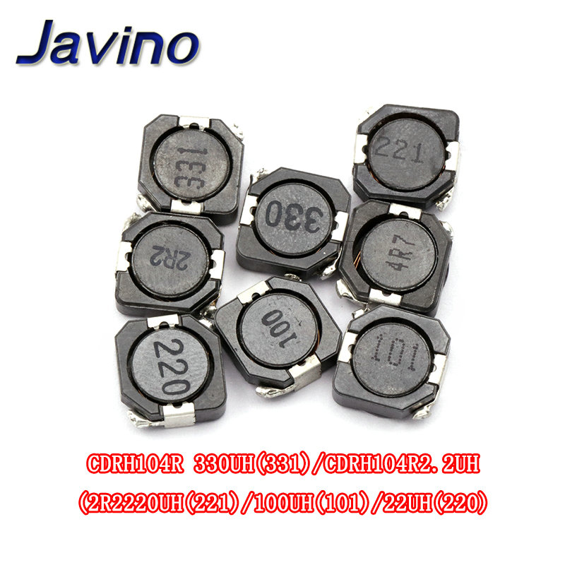 5/20/50 Buah/Lot Induktor Daya SMD CDRH104R 10uH 22uH 33uH 220 330 331 10*10*4Mm Induktor Gulungan Terlindung