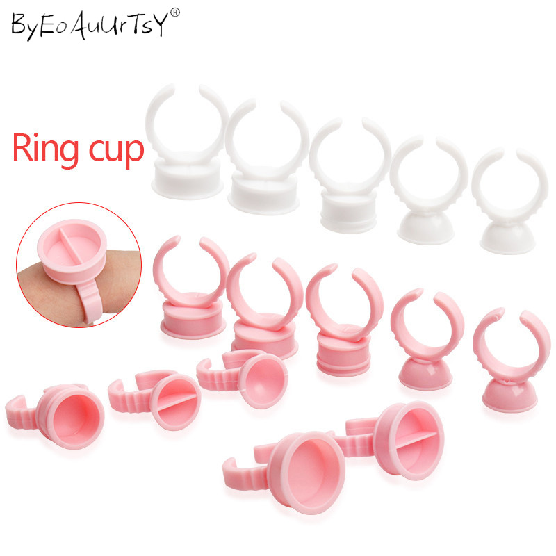 Bouchons d'anneau jetables, 100 pièces, tasse d'encre de tatouage pour Microblading, support de pigments permanents, anneaux, accessoires, outils de maquillage et de tatouage