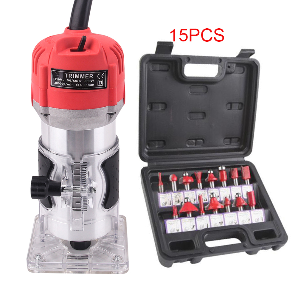 800W 30000rpm Holzbearbeitung Elektrische Trimmer Holz Fräsen Gravur Schlitzen Trimmen Hand Carving Maschine Holz Router