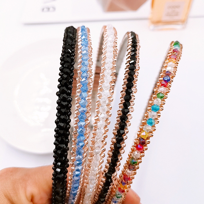Nieuwe klassieke mode Drie rijen kleur Hoofdband Kristal Haarband Festival Haar Strass voor Vrouwen meisjes Accessoires Hoofddeksels