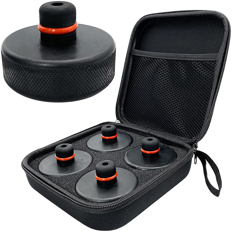 4 ชิ้นรถยางยกแจ็ค Pad อะแดปเตอร์เครื่องมือแชสซี W/กล่องเก็บเหมาะสําหรับ Tesla รุ่น 3 รุ่น S รุ่น X รถอุปกรณ์เสริม