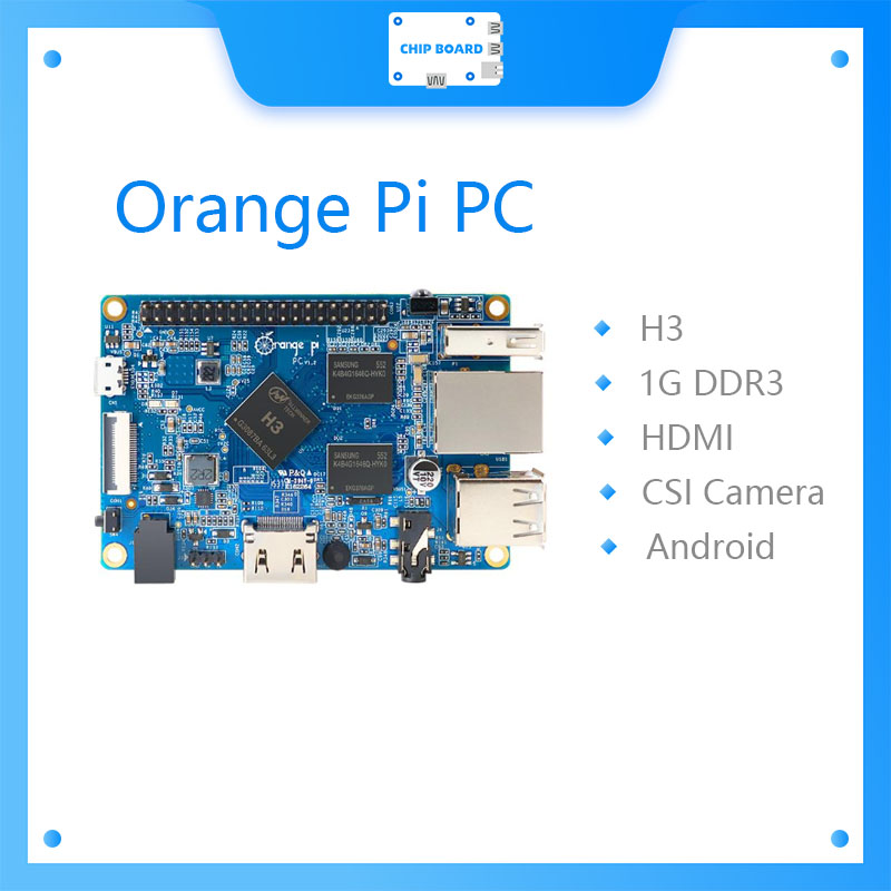 Orange Pi PC H3 Quad-core 1GB compatible con Lubuntu linux y android mini PC, venta al por mayor disponible