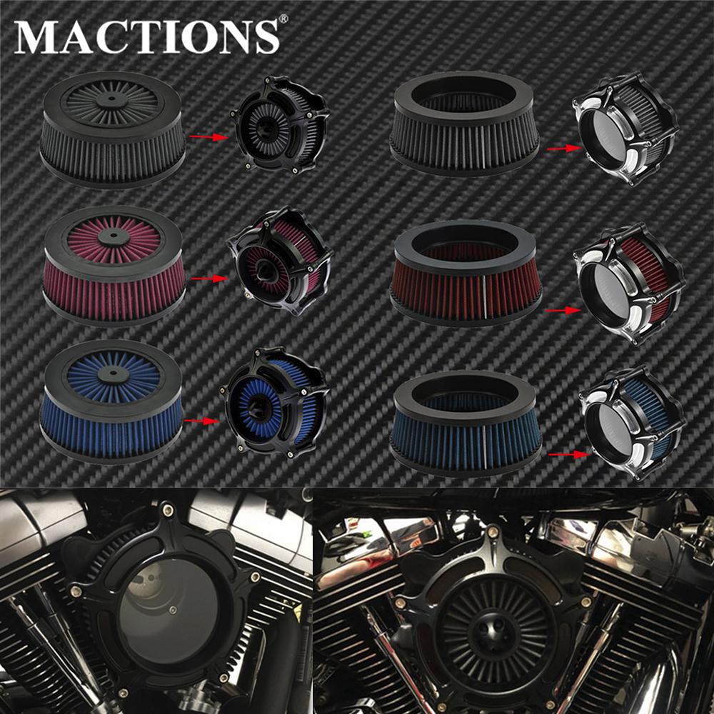 Système de filtre d'admission de filtre à Air de remplacement CNC pour moto, élément intérieur pour Harley Sportster XL Touring Softail Dyna FXDLS, 1 pièce
