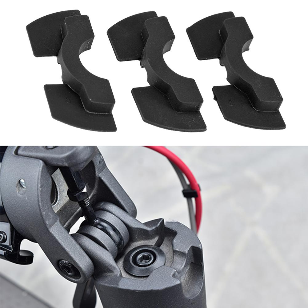 Almofada de borracha para patinete elétrico, 3 pçs almofada de aperto, para evitar amortecimento, redutores de cush dobrável para m365