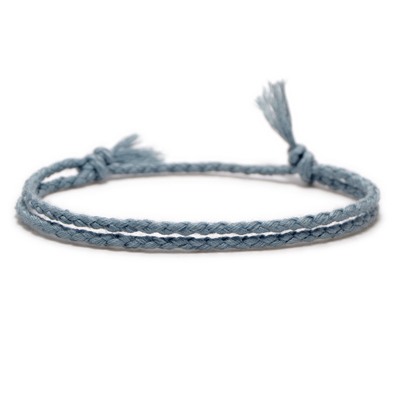 Bracelet en coton tressé fait main porte-bonheur pour hommes et femmes, bracelet d'amitié avec pompon, cadeau Fête des Mères 2026