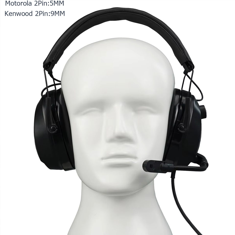 Retevis KM auriculares con micrófono de pluma giratorio de reducción de ruido para Baofeng UV-5R Quansheng UV K5 UV K6 UV K58 Walkie Talkie
