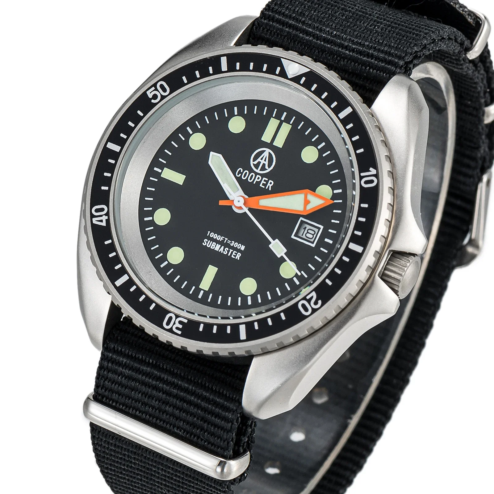 Мужские часы для дайвинга в стиле милитари Cooper Submaster SAS SBS, 20 мм, серия 300M 8016R