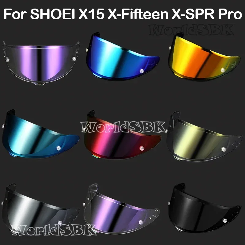 Casco moto Lente Anti-UV PC Visiera Modello Custodia per SHOEI X15 X-Fifteen X-SPR Pro Casco integrale Visiera Lente a specchio