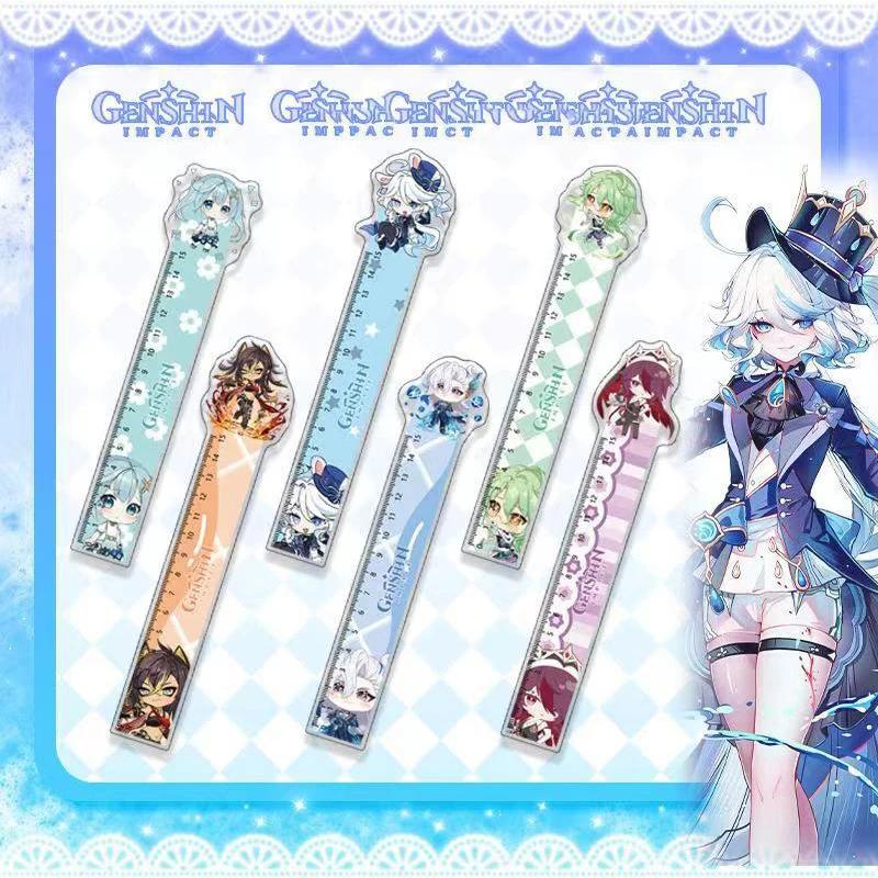 Genすねインパクトゲームアクリル定規、ドローイング、コンパス、フェイナ、レイデン、個人的、yae miko、zhongli、Wanderer、keqing、xiao、nahida、ギフト