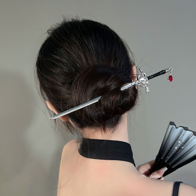 Nova espada de metal antigo hairpin moda feminina chinês simples e criativo pan hairpin jóias temperamento headwear acessórios