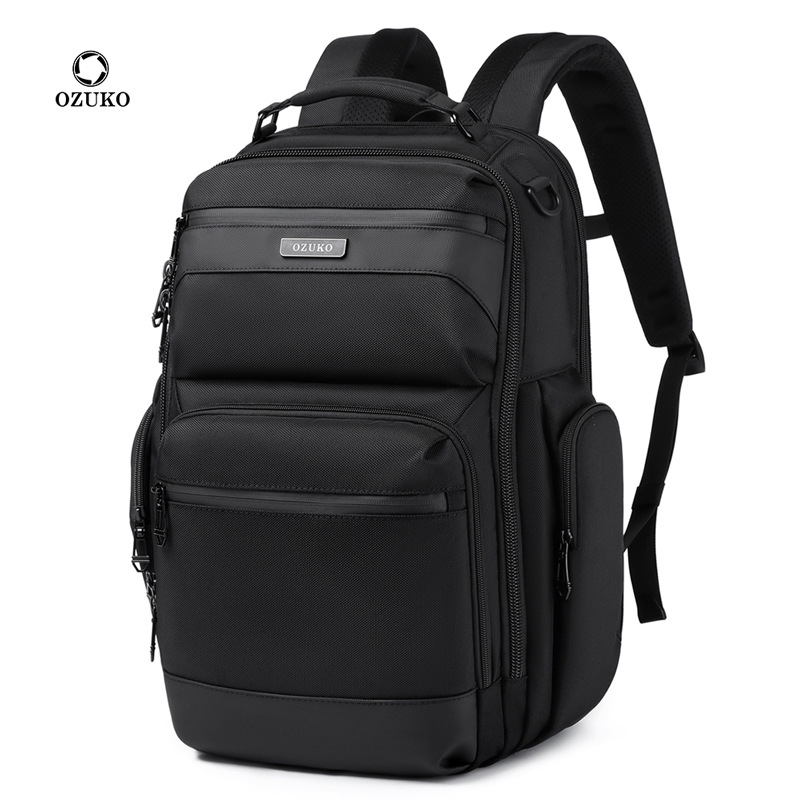 Ozuko – sac à dos étanche multifonctionnel pour hommes, sac à dos pour ordinateur portable 15.617.3 pouces, grande capacité, sac d'extérieur pour les déplacements domicile-travail