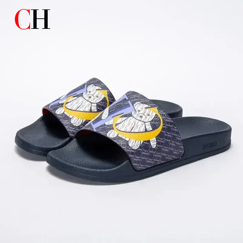 CH Pantofole da donna di marca di lusso Lettera classica stampata Design semplice Casual 2024 Nuove infradito da donna di moda all'aperto in PVC