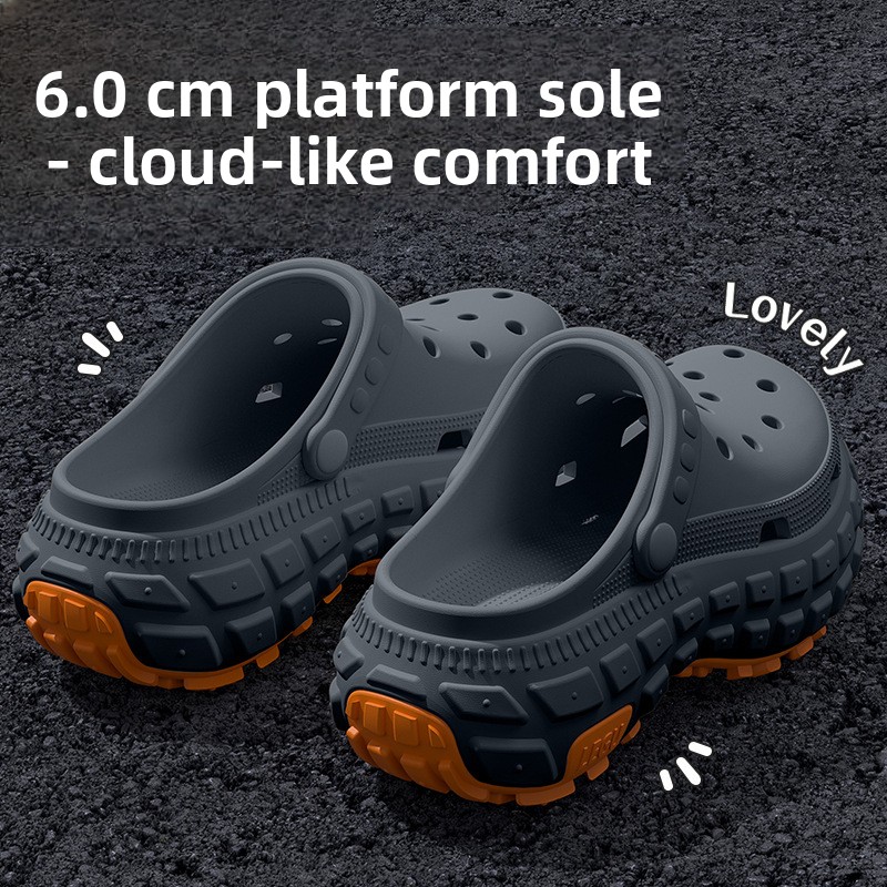 Zapatillas antideslizantes con orificios para niños, nuevo estilo con suela gruesa de EVA, resistentes al desgaste, transpirables y antiolor.