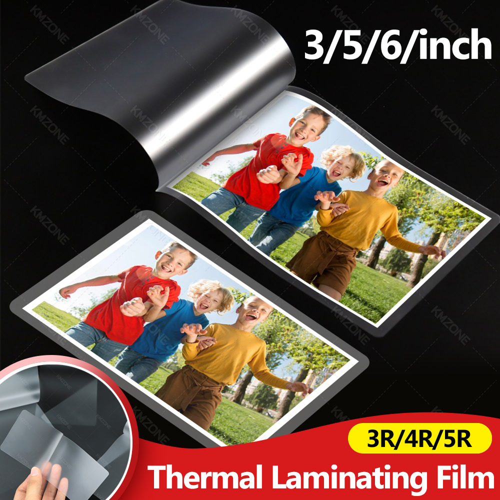 100 feuilles 80Mic Film de stratification 3R 4R 5R 3/5/6/pouces PET EVA Film plastique transparent pour Film de plastifieuse à chaud image/cartes/Menu