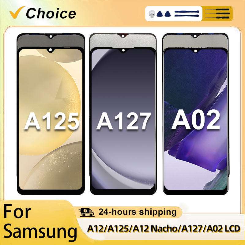 Keuze 6.5 "OEM Voor Samsung Galaxy A12 Nacho LCD A127 Display A12 LCD A125 Touchscreen Voor A02 Display A022 vervangen Onderdelen