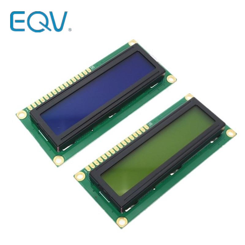 Módulo LCD1602 1602, pantalla azul verde, módulo de pantalla LCD de 16x2 caracteres, controlador HD44780, luz azul y negra