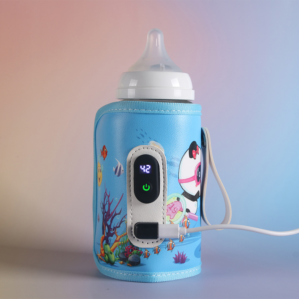Capa de isolamento para mamadeira, aquecedor de seios, aquecedor de bebê, controle de temperatura de 5 velocidades, display digital de temperatura