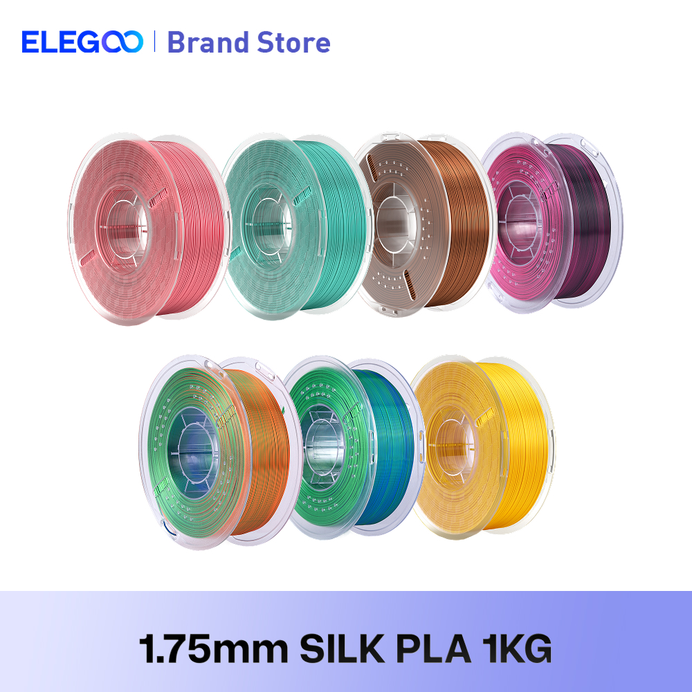 ELEGOO 1 кг/2 кг/4 кг 1,75 мм шелковая нить PLA, нить для 3D-принтера