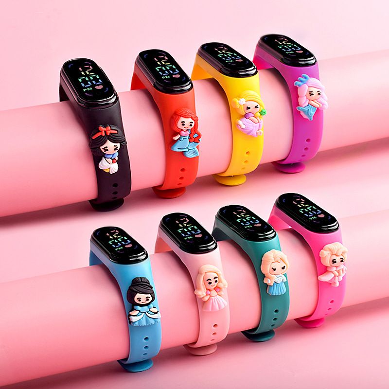 Disney-reloj electrónico de Frozen para hombre y mujer, pulsera impermeable con luz LED, personaje de Anime de dibujos animados, Blancanieves, deportivo, Xiaomi, regalo de cumpleaños