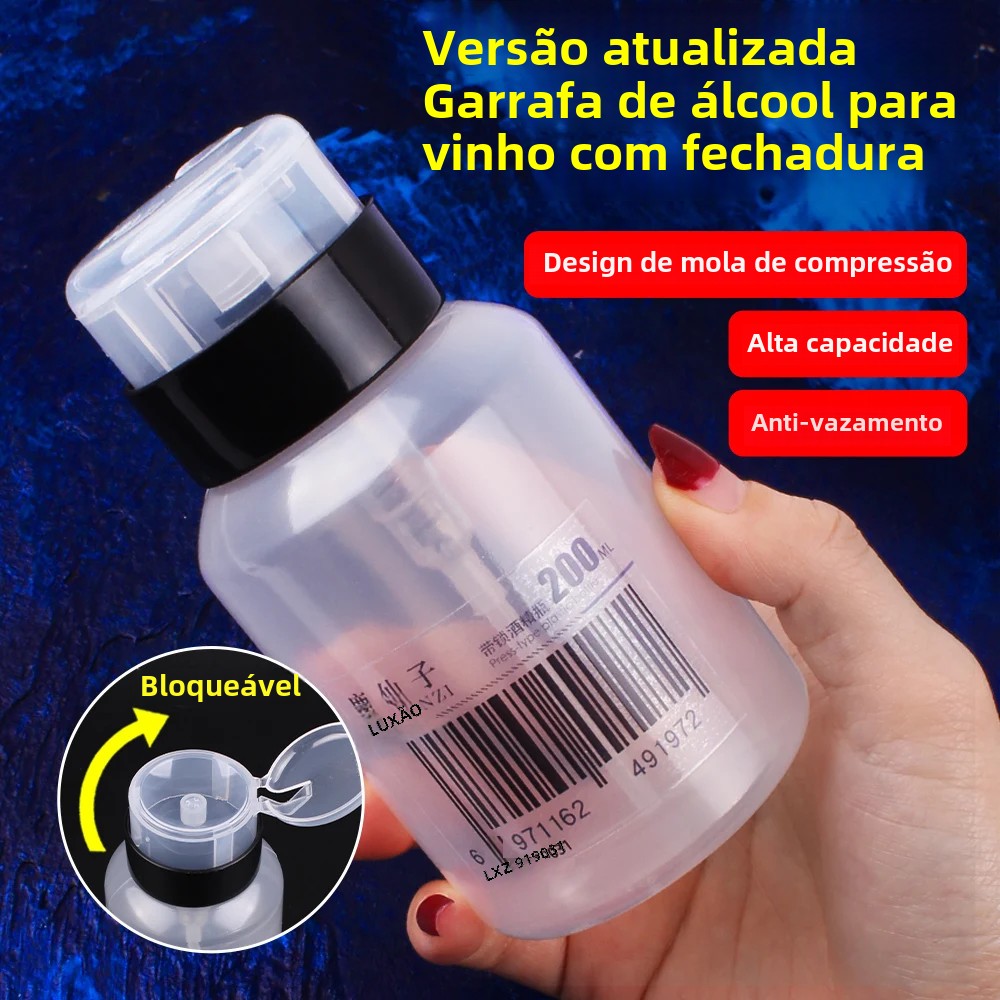 Luxianzi 200ml garrafa de álcool de plástico imprensa com bloqueio de armazenamento limpador pasta de solda fluxo imprensa para telefone pc tablet reparação