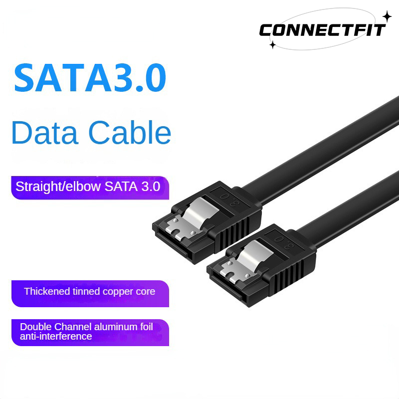 SATA 3.0 Festplatten-Datenkabel, serielles Festplatten-Datenkabel für Festplatten, 50 cm, flexibles SATA-Festplatten-Schnellübertragungskabel