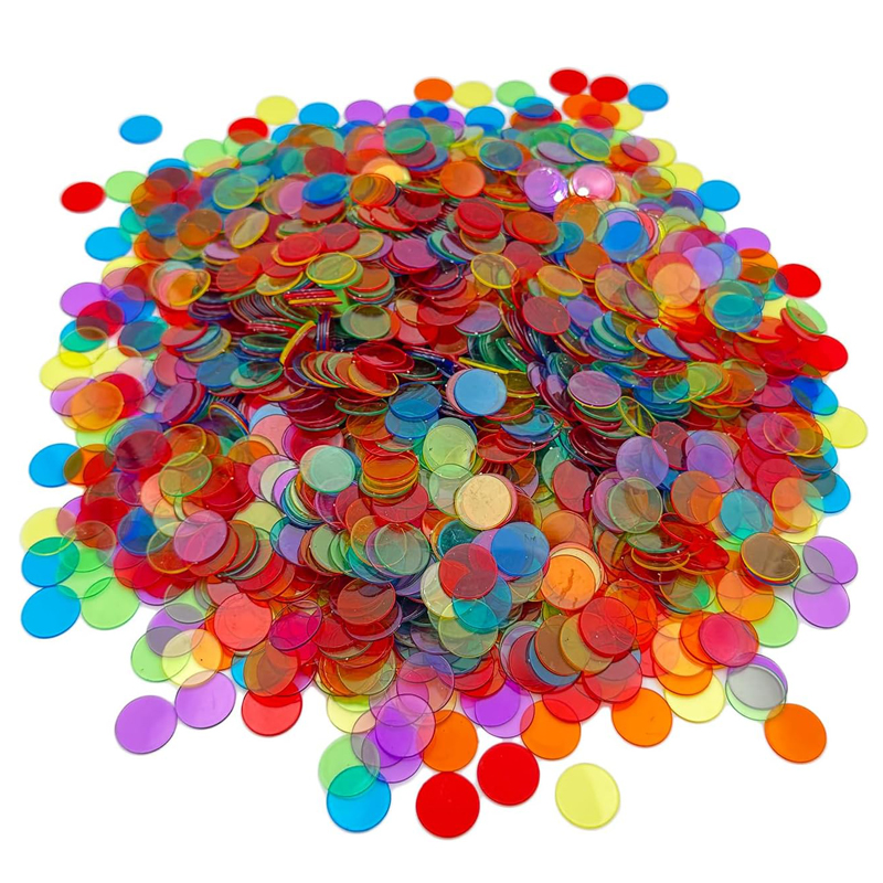 Chip per il conteggio del bingo trasparenti Dimensioni 19MM Risorse didattiche Bambini Giocattoli educativi Montessori Materiale didattico per l'aula