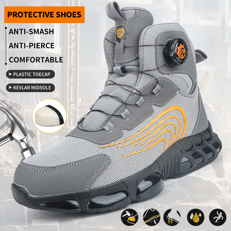 2026 Knob Button Men's and Women's Safety Shoes, Labor Shoes, Protective Shoes, Work Shoes, Industrial and Mining Boots