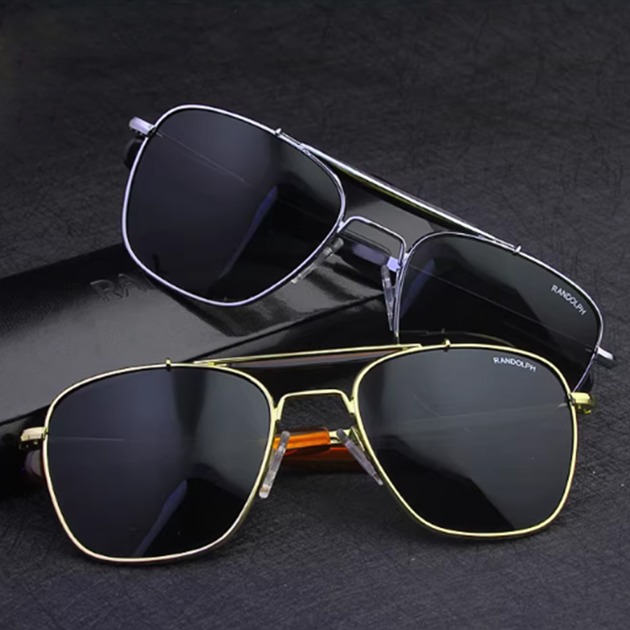 RE Pilot Sunglasses Men Tempered Glass Lens Top Quality Brand Designer AO Sun Glasses Male American Army Military