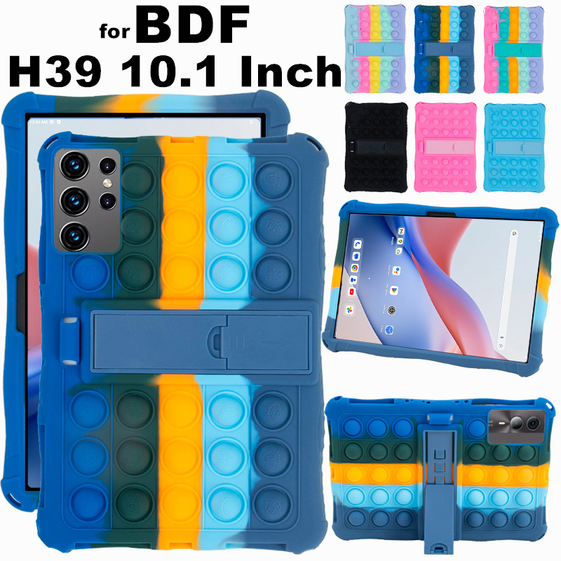 Für BDF H39 10,1 Zoll Android Tablet Fall Einstellbare Stand Abdeckung Tablet Weiche Silikon Push Blase Fall