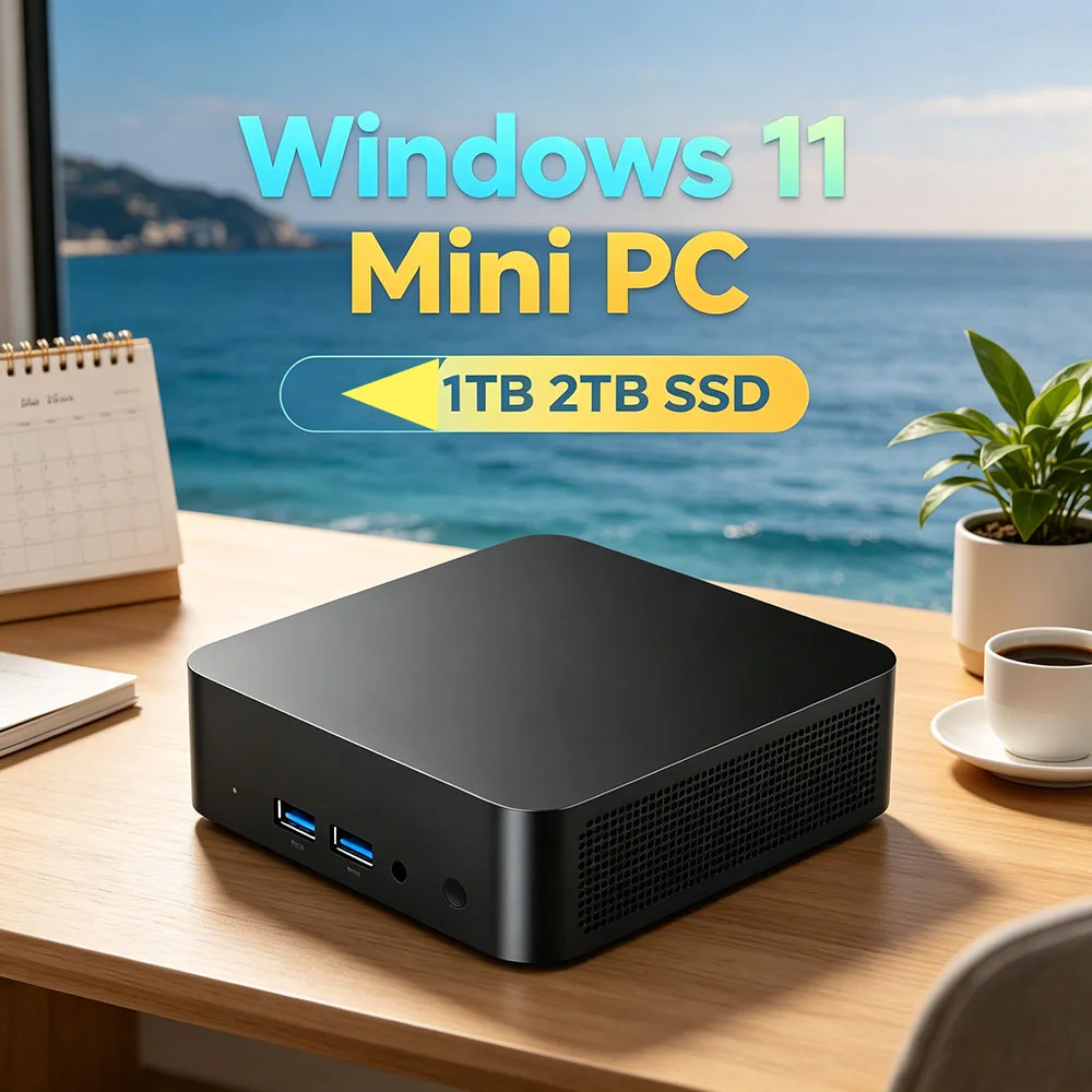 Mini PC Refinado con Windows 11 Pro, Core i9 8950HK, 32GB RAM, 1TB/2TB SSD, 4K HD, WiFi6, BT5.2, para Hogar y Juegos, con 3 Años de Garantía