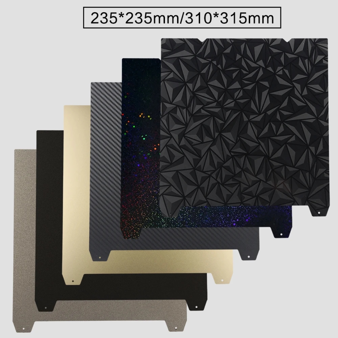 Plaque de construction pour Creality K1/K1C/K1 Max, tôle d'acier PEI PET PEO PEY, lit chauffant lisse 235x235mm 310x315 Ender 3 S1 Ender 3 V3 Se