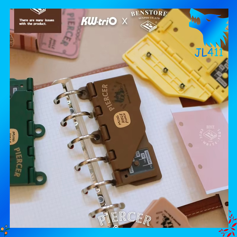 Perforadora de tarjetas de 3 agujeros y 4mm, edición limitada, cuaderno de hojas sueltas M5/A7, punzonadora portátil, suministros de oficina para 1 papel