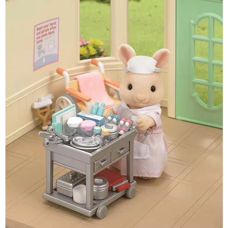 Sylvanian Families oryginalne akcesoria ubrania meble domy las mała klinika lalka prezent urodzinowy 5094