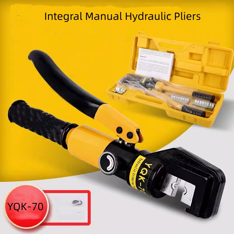 Herramienta de Compresión Hidráulica YQK-70, Pinza para Terminales de Cable de 4-70 mm², Herramienta de Compresión de 8T, Herramientas Hidráulicas para el Hogar