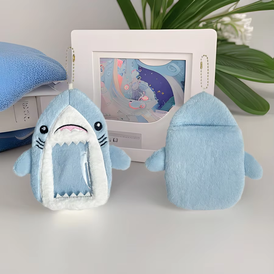 Hai Plüsch Karte Hülle Foto Lagerung Stern kleine Karte Dekoration kreative Puppe Identität Karte Sammlung Verpackung Paar Geschenke
