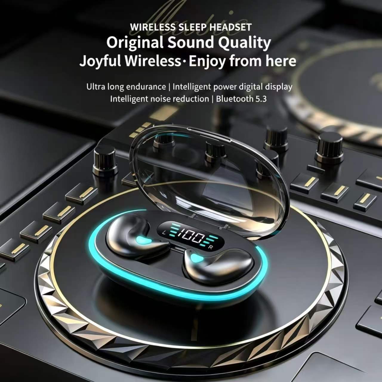 X55 Sleep Earphones Bluetooth Earphones Daya Tahan Baterai Lama Tanpa Kabel di Dalam Telinga Earphone Nirkabel Bluetooth