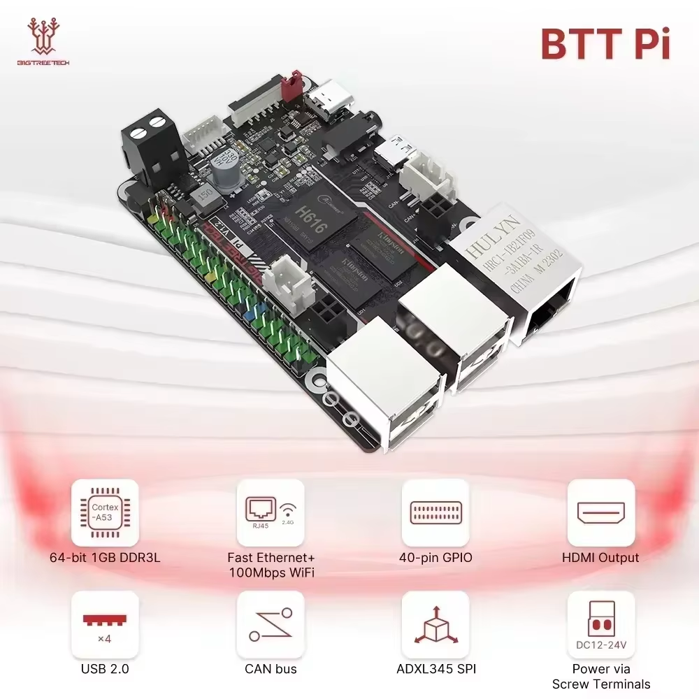 BIGTREETECH BTT PI ボード 64 ビット クアッドコア Cortex-A53 ARM VS Raspberry PI オレンジ PI PI4B + CB1 アップグレード Klipper 3D プリンタ用