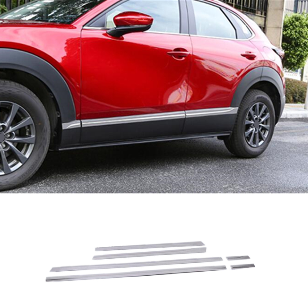 Untuk Mazda CX-30 CX30 2020 2021 Mobil Styling Stiker Penutup Side Door Trim Strip Molding Streaming Panel Bumper Moulding 6 buah