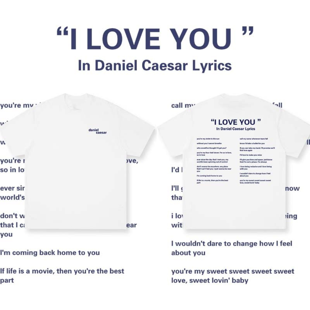2026 Zomer Daniel Caesar Heren T-shirt Novelty Print Casual Grafisch T-shirt 100% Katoen Unisex Kaos Korte Mouw Oversized T-shirt