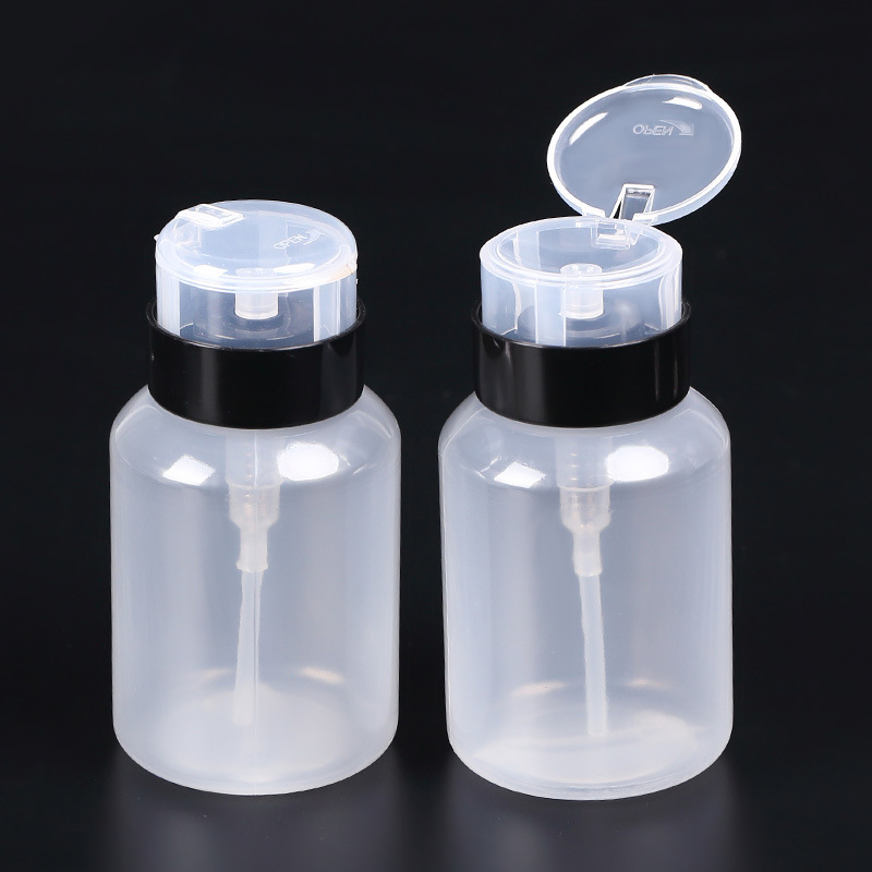 200ML Móng Lọ Chai Trống Bơm Cồn Lỏng Báo Chí Tẩy Sơn Bụi Bình Đựng Dụng Cụ Làm Móng Hộp Đựng