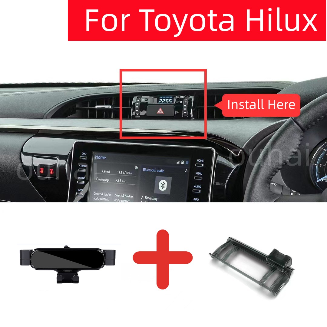 Uchwyt samochodowy na telefon do Toyota Hilux 2017 - 2021 2022 2023 Uchwyt samochodowy do stylizacji GPS Stojak obrotowy Akcesoria mobilne
