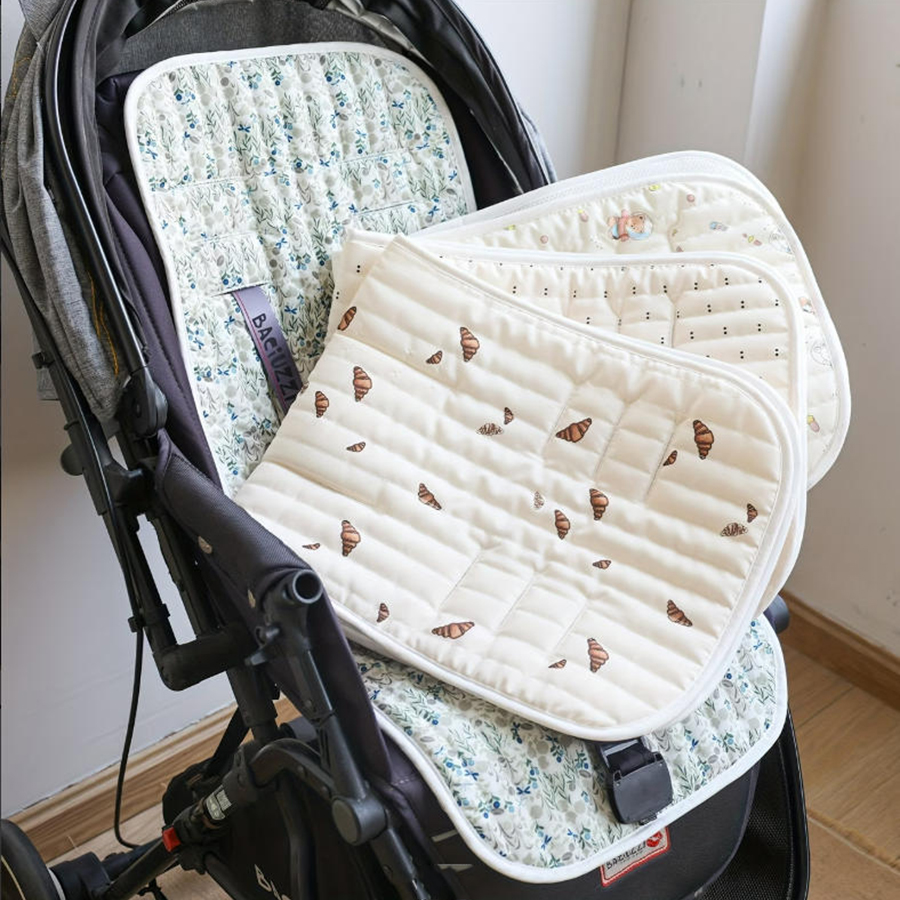 Cuscino Universale per Passeggino, Imbottitura Traspirante Estiva per Seggiolino Auto e Carrozzina per Neonati