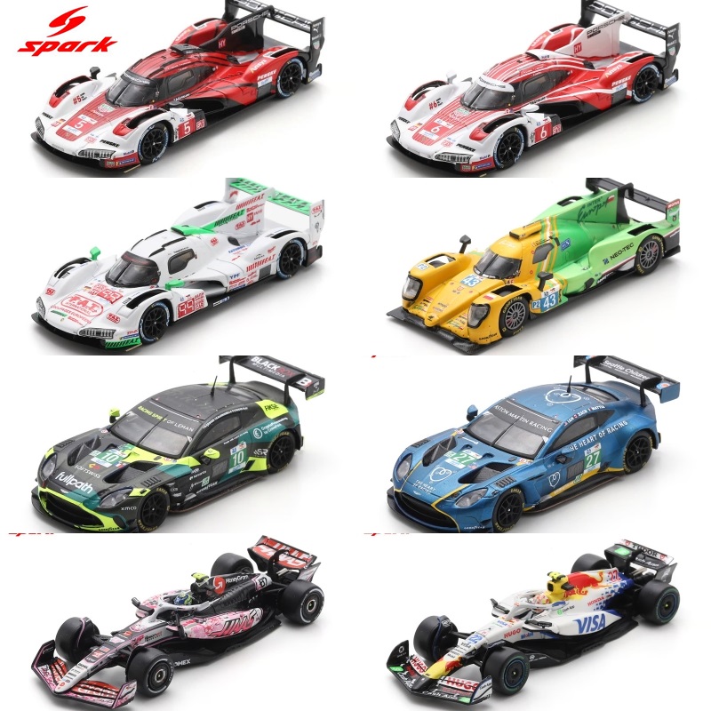 SPARK 1:64 Le Mans 24H 2025 Oreca 07 935 VCARB NO.22 HAAS VF-25 NO.87 2025 Model samochodu odlewany ciśnieniowo