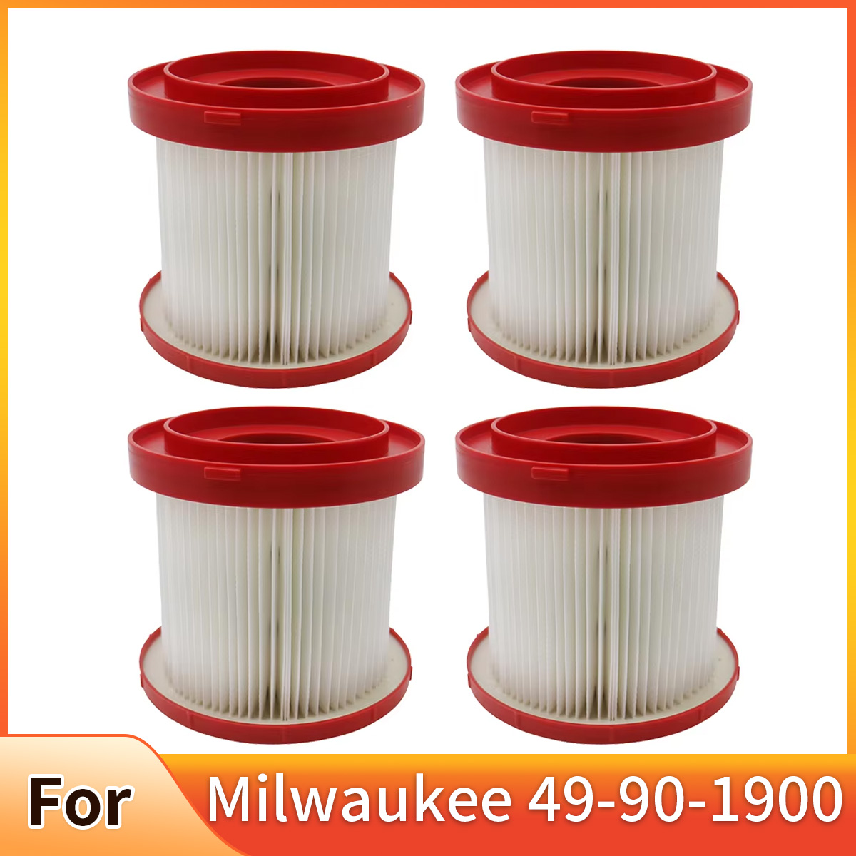 49-90-1900 Nat/Droog Filter Kit voor Milwaukee 49-90-1900 Draadloze Stofzuiger onderdelen
